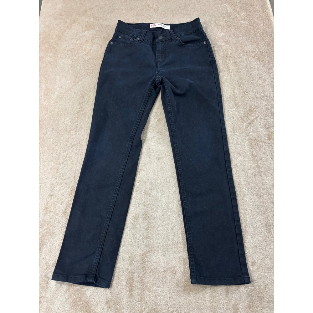 Levi's 502 Regular Taper Jeans Womens W26xL27 Black Denim 12 Reg‎ Stretch EUC